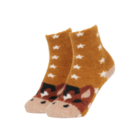 LeMieux Mini Fluffy Character Sokken Chancer Bruin LeMieux Mini Fluffy Character Sokken Chancer Bruin