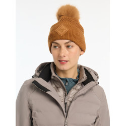 Bonnet LeMieux Lila à pompon Ginger Marron