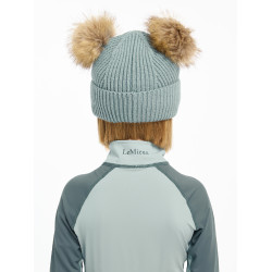 Bonnet Mini LeMieux Clara tricoté Glacier Bleu Bonnet Mini LeMieux Clara tricoté Glacier Bleu
