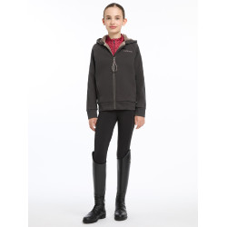 Fleece gevoerde hoodie LeMieux Hollie Young Rider Asgrauw Bordeaux