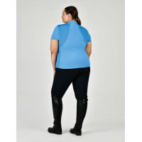 Polo Dublin manches courtes Tabby Curve Bleu côtier Polo Dublin manches courtes Tabby Curve Bleu côtier