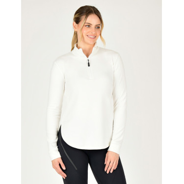 Polo Weatherbeeta manches longues London Gardénia Blanc