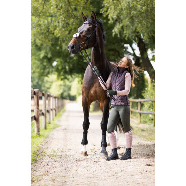 Mouwloze damesbodywarmer Horze Jeune Cavalier Naia Bruine botervet