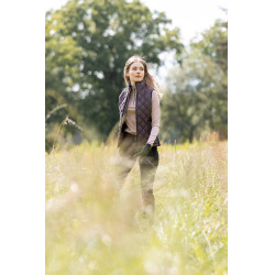 Mouwloze damesbodywarmer Horze Jeune Cavalier Naia Bruine botervet