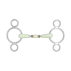 Mors droit Horze avec anneaux en D
