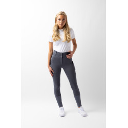 Pantalon fond intégral grip toutes saisons Horze Mira Bleu nuage d'orage Gris