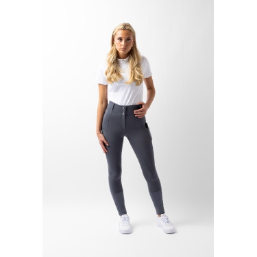 Pantalon fond intégral grip toutes saisons Horze Mira Bleu nuage d'orage Gris