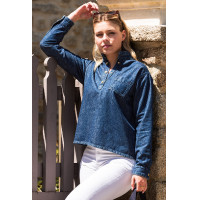 Blouse Harcour Blissy dames Jean Grijs Blouse Harcour Blissy dames Jean Grijs