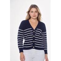 Vest Harcour Camelia dames Marine / wit