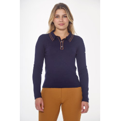 Polo Harcour Popi lange mouwen dames Marine Marineblauw Polo Harcour Popi lange mouwen dames Marine Marineblauw