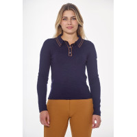 Polo Harcour Popi manches longues femme Marine Bleu marine Polo Harcour Popi manches longues femme Marine Bleu marine