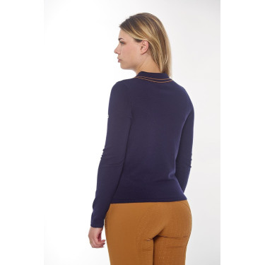 Polo Harcour Popi manches longues femme Marine Bleu marine