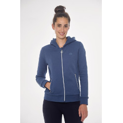 Sweat Zip Harcour Sworm dames Staalblauw
