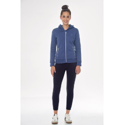 Sweat Zip Harcour Sworm dames Staalblauw
