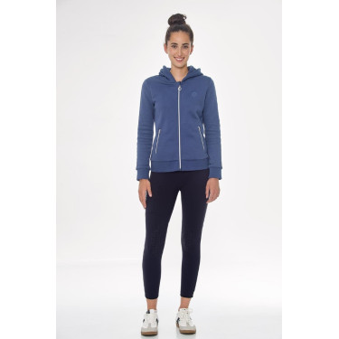 Sweat Zip Harcour Sworm dames Staalblauw