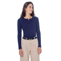 Dames T-shirt met lange mouwen Harcour Pipalo Marine Marineblauw Dames T-shirt met lange mouwen Harcour Pipalo Marine Marineblauw