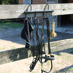 Porte-filet à crochets pliant Hennie Noir Porte-filet à crochets pliant Hennie Noir