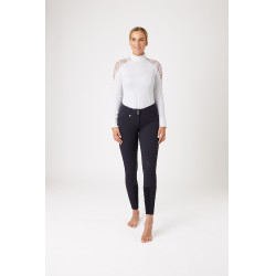 Pantalon Horze Grand Prix basanes silicone femme Bleu foncé