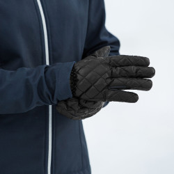 Gebreide winterhandschoenen met stiksels Horze Zwart Gebreide winterhandschoenen met stiksels Horze Zwart