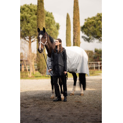 Couverture imperméable Nevada Horze 600 deniers Gris brillant