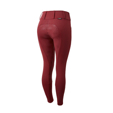 Thermobroek Grand Prix Horze met silicone zitvlak dames Diep rood
