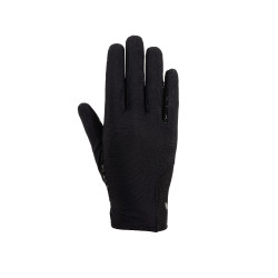 Gants d'équitation avec paume silicone enfant Horze Noir