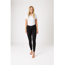 Pantalon d'équitation à basanes cuir Daniela femme Horze Noir Pantalon d'équitation à basanes cuir Daniela femme Horze Noir