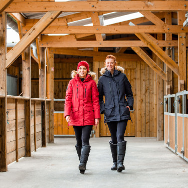 Lange parka Brooke Horze dames Donker marineblauw