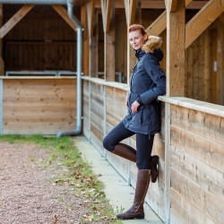 Lange parka Brooke Horze dames Donker marineblauw