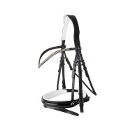 Bridon anatomique Grayson Horze à strass Noir / noir