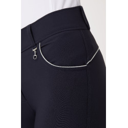 Paardrijbroek met hoge taille en volledig siliconen zitvlak Aubrey dames Horze Donker marineblauw Paardrijbroek met hoge taille en volledig siliconen zitvlak Aubrey dames Horze Donker marineblauw