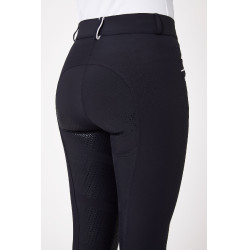 Pantalon d'équitation Fond intégral Silicone Amincissant Patricia femme B Vertigo Bleu marine foncé / blanc