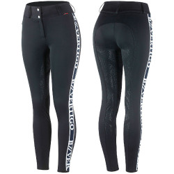 Pantalon d'équitation fonctionnel taille haute fond intégral silicone Angelika femme B Vertigo Bleu marine foncé Pantalon d'équitation fonctionnel taille haute fond intégral silicone Angelika femme B Vertigo Bleu marine foncé