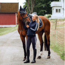 Pantalon d'équitation fonctionnel taille haute fond intégral silicone Angelika femme B Vertigo Bleu marine foncé Pantalon d'équitation fonctionnel taille haute fond intégral silicone Angelika femme B Vertigo Bleu marine foncé