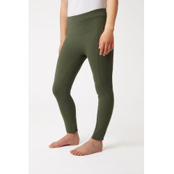 Legging à fond intégral Gillian pour enfant Horze Vert kaki beetle