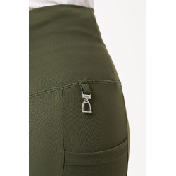 Legging à fond intégral Gillian pour enfant Horze Vert kaki beetle