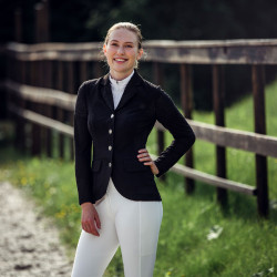 Wedstrijdjas met mesh Gabrielle dames B Vertigo Zwart Wedstrijdjas met mesh Gabrielle dames B Vertigo Zwart