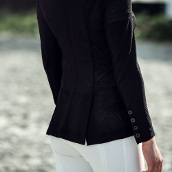 Wedstrijdjas met mesh Gabrielle dames B Vertigo Zwart Wedstrijdjas met mesh Gabrielle dames B Vertigo Zwart