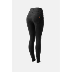 Pantalon d'équitation taille haute Tara silicone fond intégral femme Horze Noir