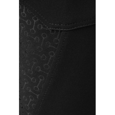 Paardrijbroek met hoge taille Tara siliconen full grip dames Horze Zwart Paardrijbroek met hoge taille Tara siliconen full grip dames Horze Zwart