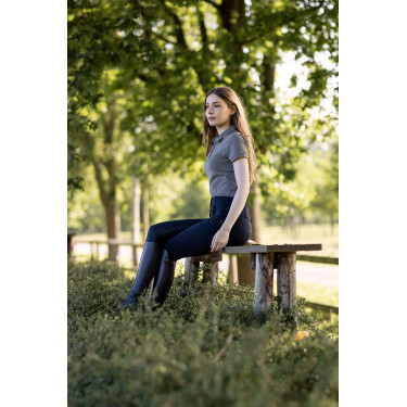 Paardrijbroek met hoge taille Tara siliconen full grip dames Horze Paardrijbroek met hoge taille Tara siliconen full grip dames Horze