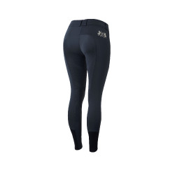 Pantalon d'équitation Meghan fond intégral grip silicone femme B Vertigo Bleu marine foncé