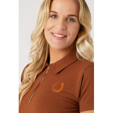 Polo Amy stretchkatoen korte mouwen dames Horze Polo Amy stretchkatoen korte mouwen dames Horze