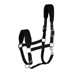 Halster Kiel met fleecevoering Horze Zwart