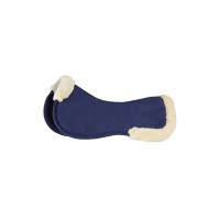 Geheugenschuim zadeldek met imitatiebont Horze Donkerblauw