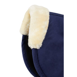 Geheugenschuim zadeldek met imitatiebont Horze Donkerblauw Geheugenschuim zadeldek met imitatiebont Horze Donkerblauw