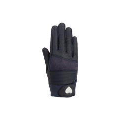 Gants Horze imprimé cœur scintillant enfant Bleu marine foncé Gants Horze imprimé cœur scintillant enfant Bleu marine foncé