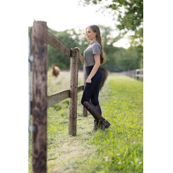 Legging Horze Mathilde siliconen full grip dames Donker marineblauw