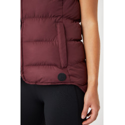 Doudoune sans manches avec capuche Horze Callie femme Port Royale Bordeaux Doudoune sans manches avec capuche Horze Callie femme Port Royale Bordeaux