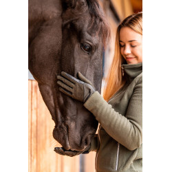 Gants d'équitation été Horze Leni femme Vert scarabée